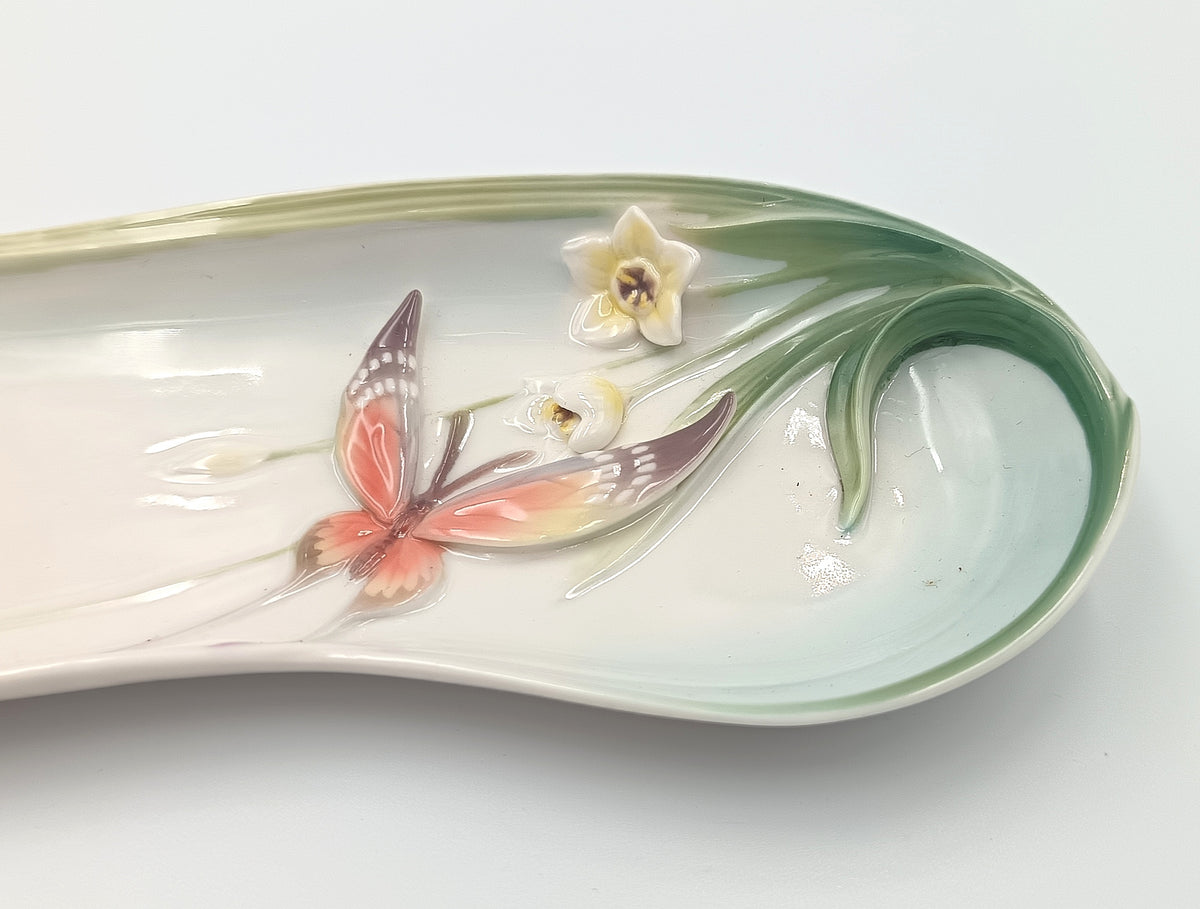 Franz Porcelain Collection | Papillon Butterfly | Spoon Rest | FZ01267 | Designed by Jen Woo & William Ho | c.2004