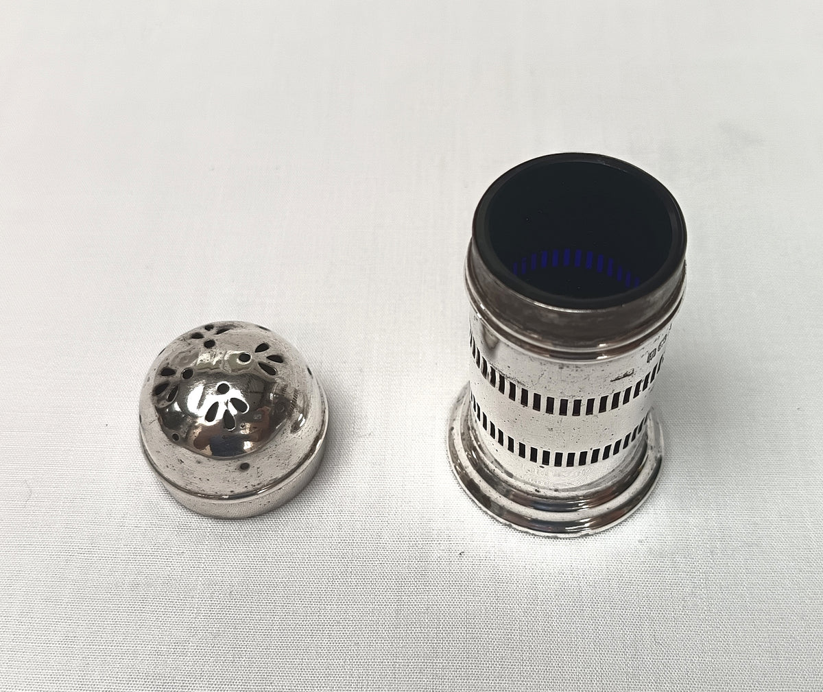 Antique Hallmarked Sterling Silver Pepperette (or Salt Shaker)