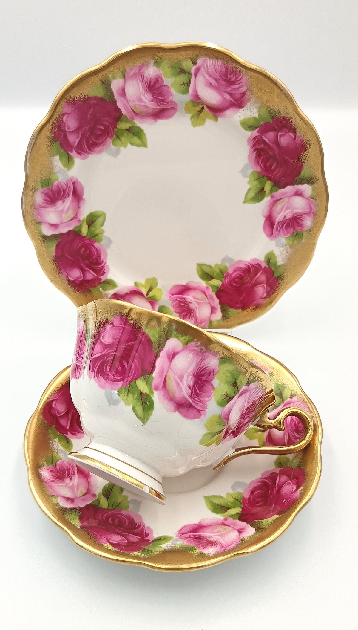 Royal Albert | Old English Rose-Style | Tea Trio | Bone China | England | c.1935–1950