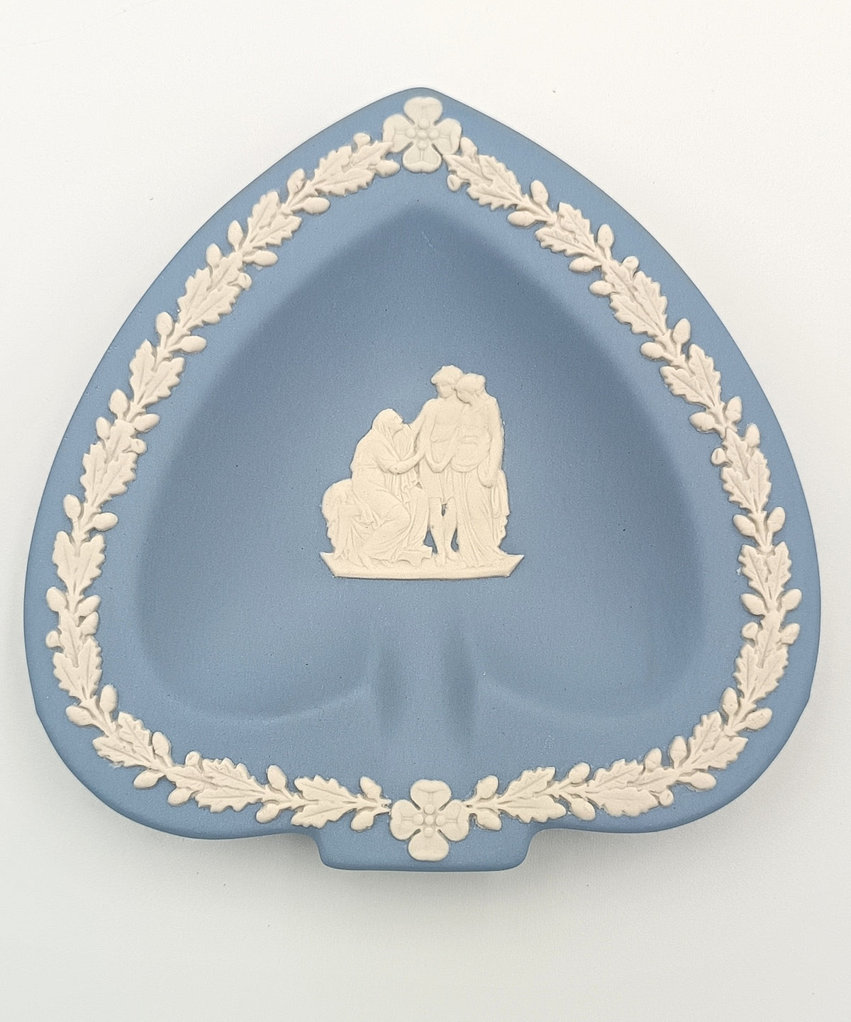 Wedgwood | Light Blue Jasperware | Spade-Shaped Bon-Bon Dish | Classical Figures | 1978