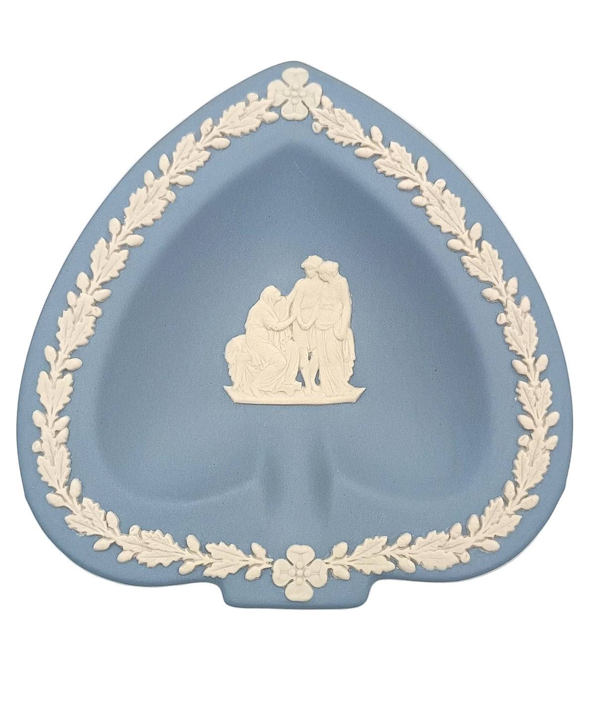 Wedgwood | Light Blue Jasperware | Spade-Shaped Bon-Bon Dish | Classical Figures | 1978