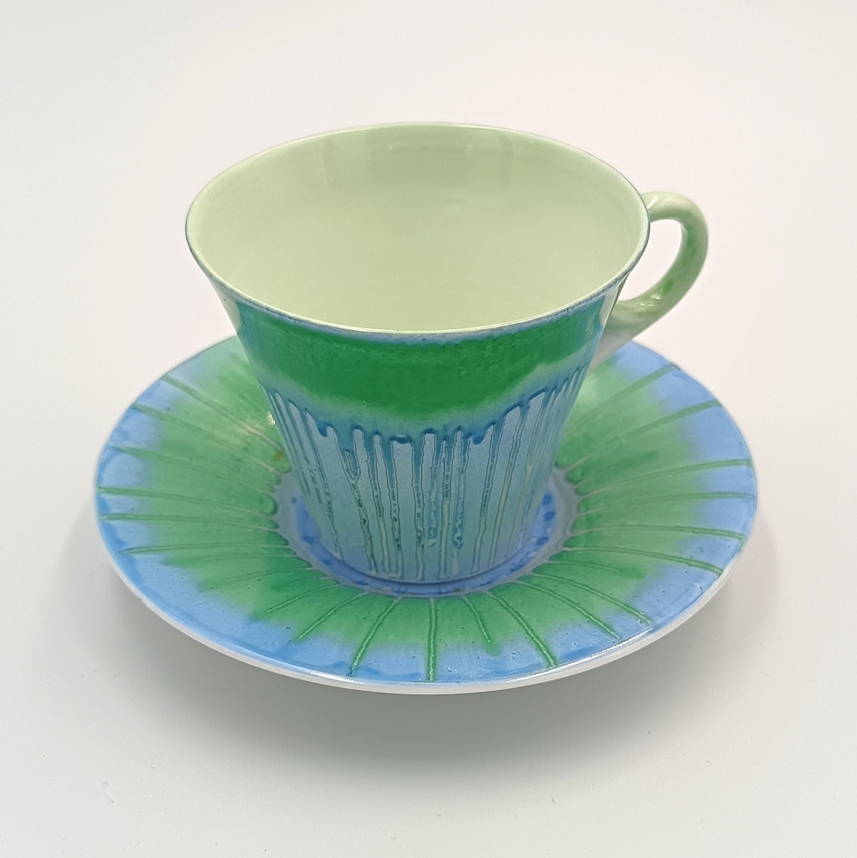 Shelley | Harmony Dripware | Regent Shape | Blue & Green | Part Coffee Service | England, 1933–1934