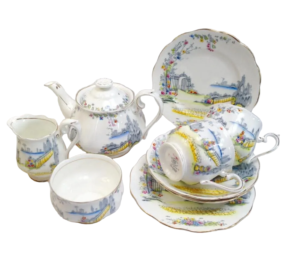 Royal Albert | Rosedale | Tea-for-Two Set | Bone China | England, c.1940s–1950s