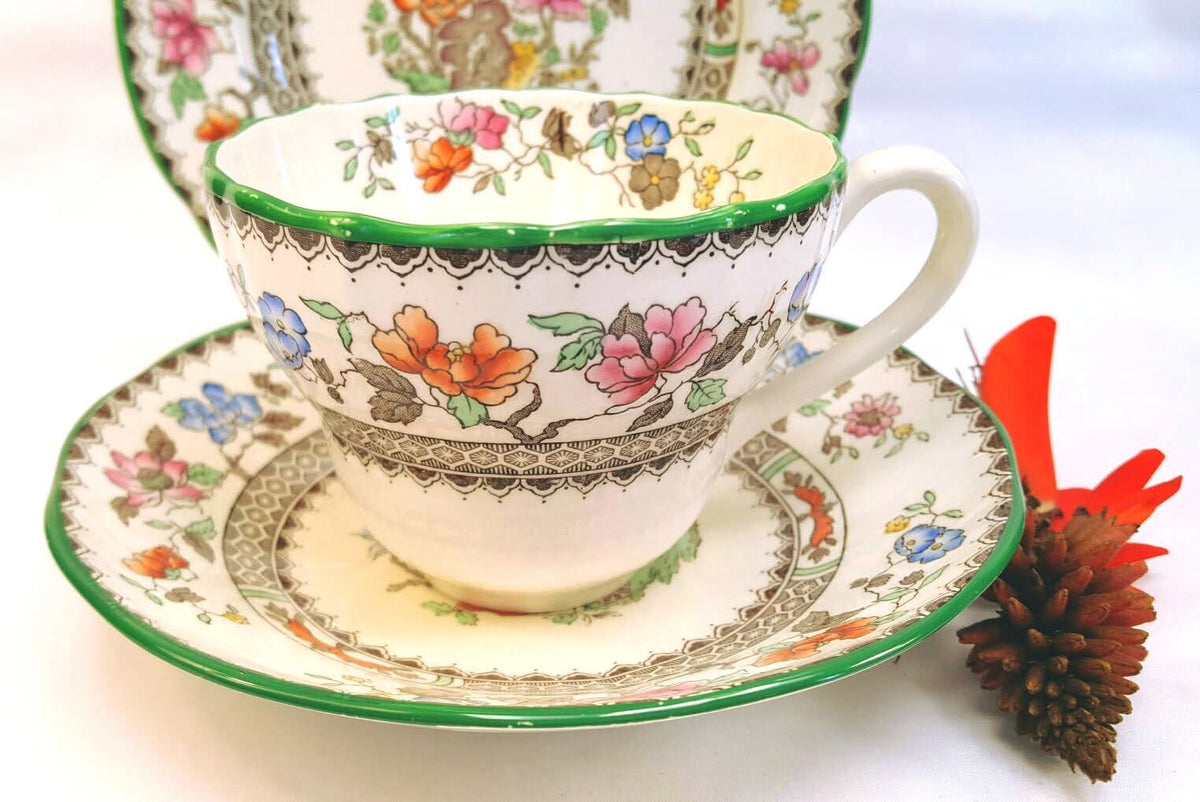 Copeland Spode | Chinese Rose | Two Trios | Rd No 629,599 | Circa 1913–1940s