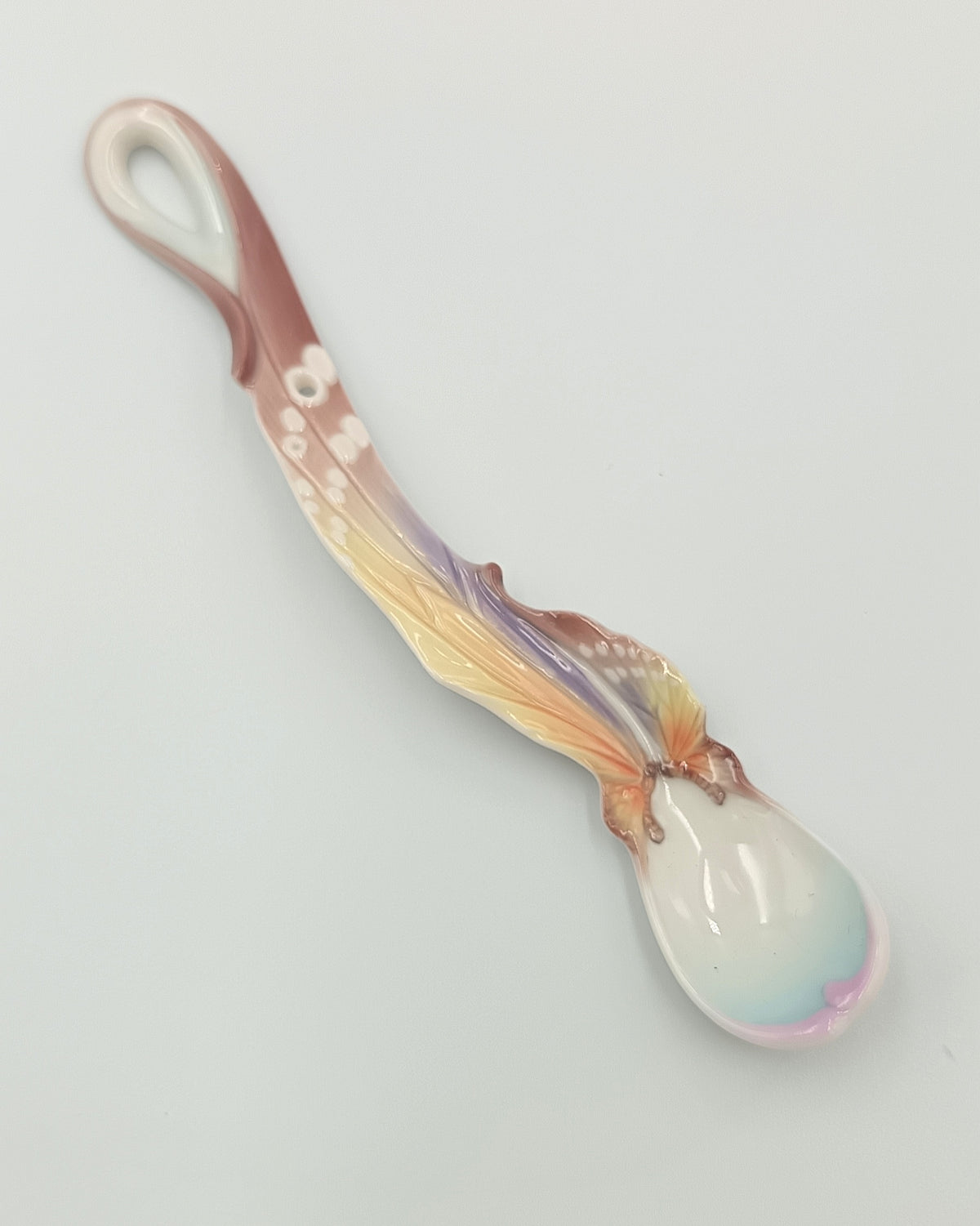 Franz Porcelain Collection | Orange Butterfly | Spoon | FZ00491 | Designed by Jen Woo | Sculpted by Ho Shun | c.2003