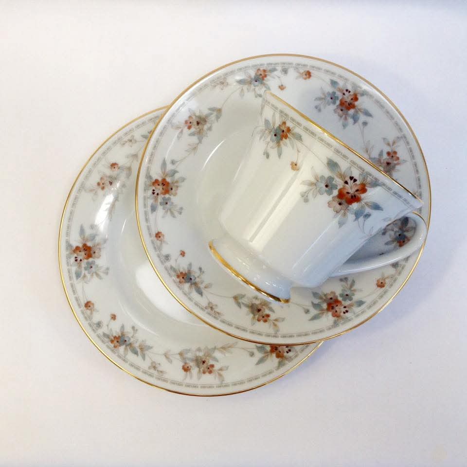 Noritake Legendary | Secret Love | Set of Ten Trios | Porcelain | Sri Lanka, c.1980s–1990s