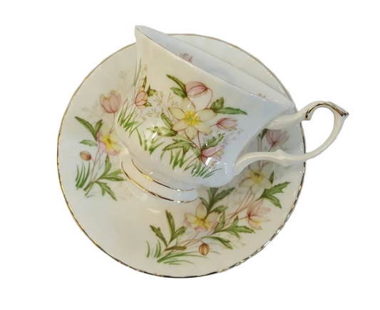Royal Albert | Wild Flower of the Month — Wood Anemone | February | Duo | Bone China | 1987