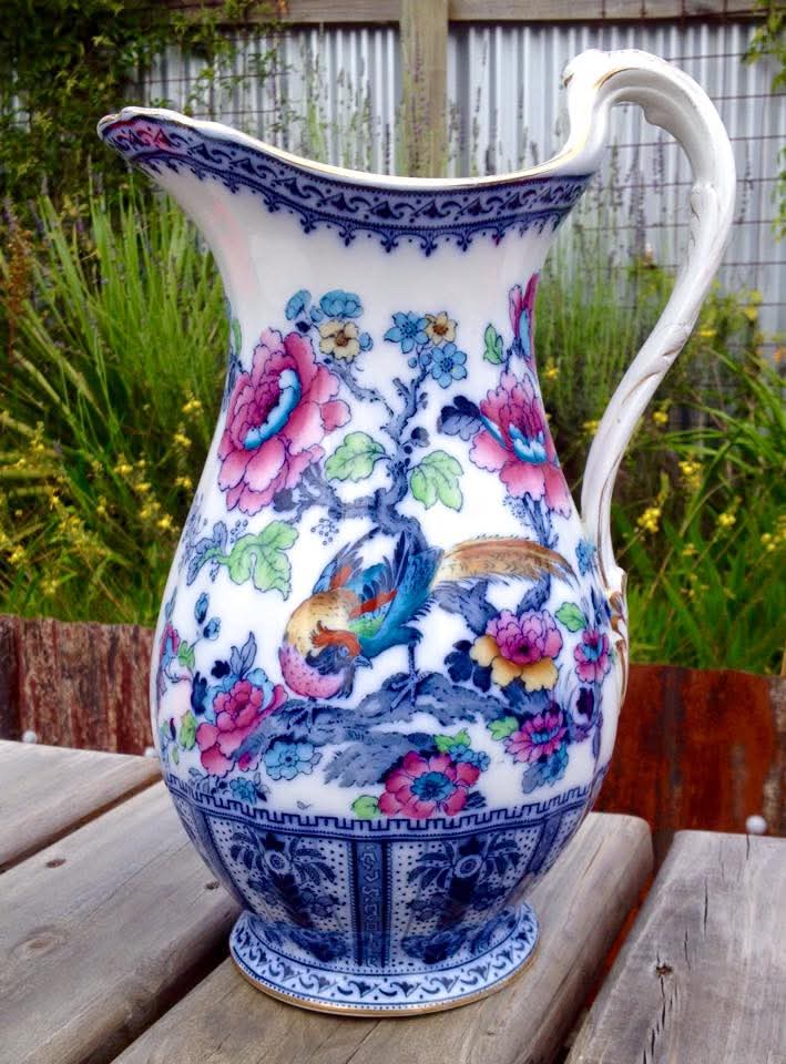 Keeling & Co. Ltd | Losol Ware | Shanghai | Washbowl and Jug | Semi-Porcelain | Burslem, England | c.1912–1936