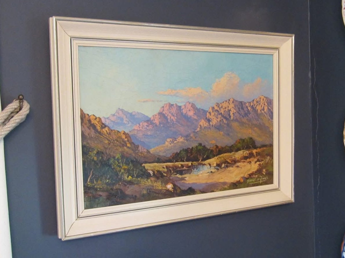 Gabriel de Jongh | Cape Mountain Landscape with River | Oil on Canvas | South Africa | 20th Century