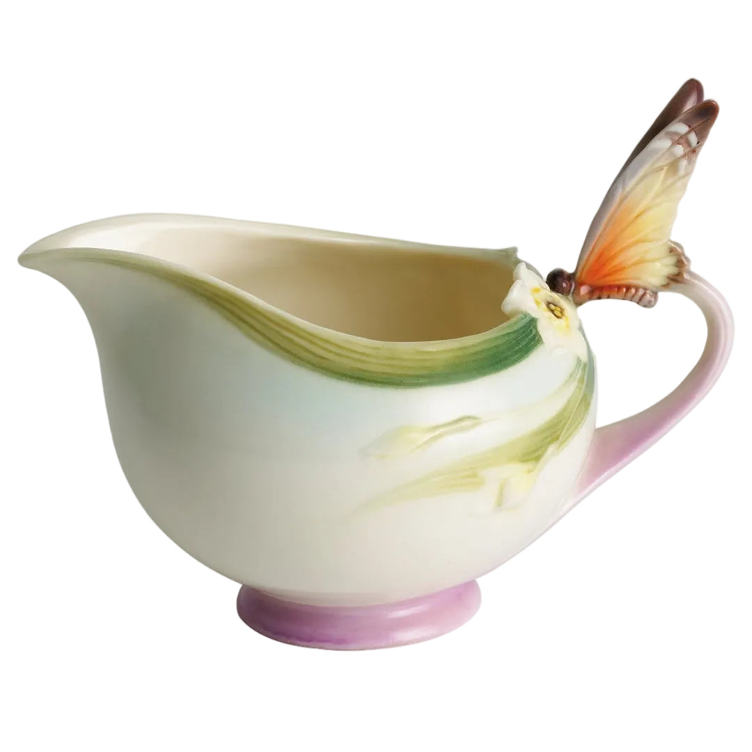 Franz Papillion Butterfly Creamer – Handcrafted Porcelain Elegance