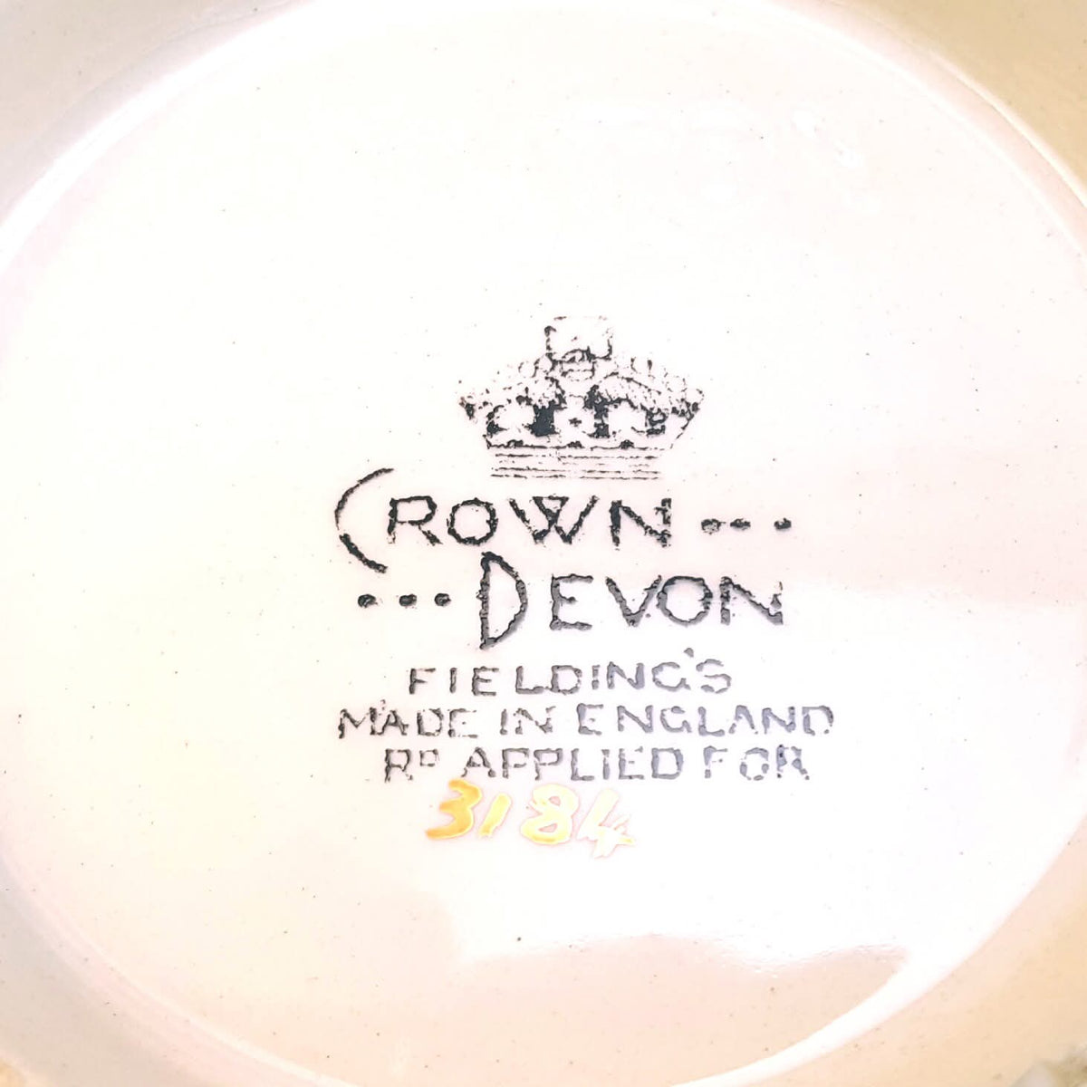 Crown Devon | Fielding's | Lynton Shape | Art Deco Burgundy & Gold Coffee Service | 15 Pieces | Rd Applied For | Pattern 3184 | Circa Late 1920s–1930s | England | Excellent Unused Condition