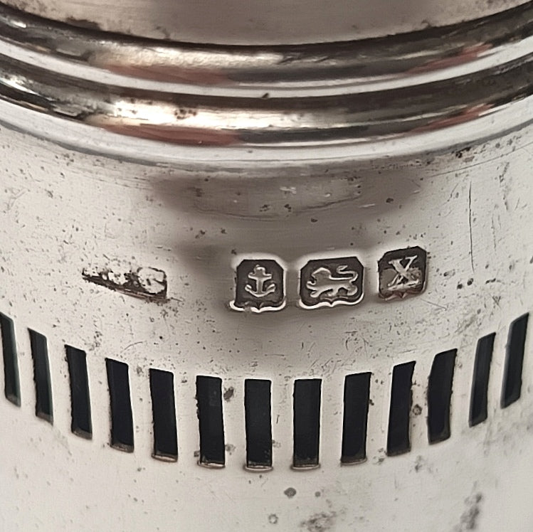 Antique Hallmarked Sterling Silver Pepperette (or Salt Shaker)