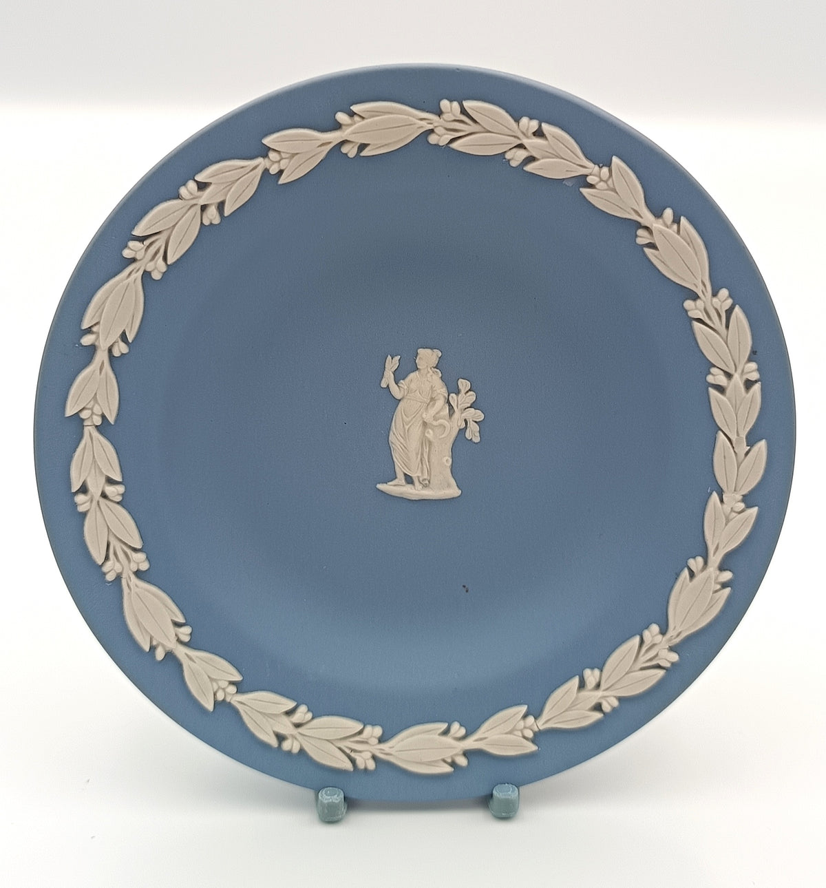 Wedgwood | Light Blue Jasperware | Pin Dish | Classical Figure | Mid-to-Late 20th Century