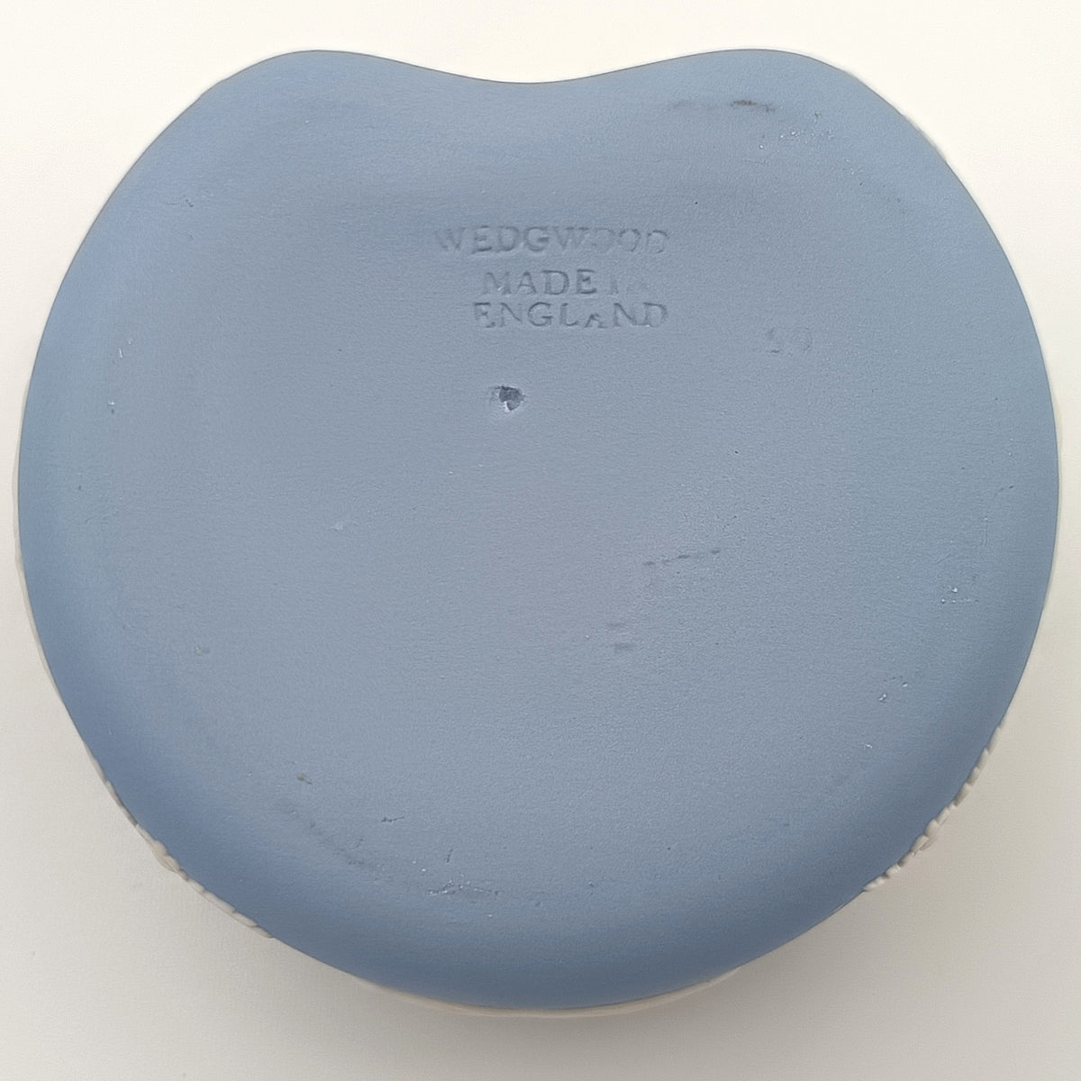 Wedgwood | Light Blue Jasperware | Kidney-Shaped Trinket Box | Mid-20th Century