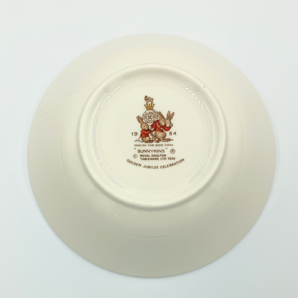 Royal Doulton | Bunnykins | Cereal Bowl | Fine Bone China | England, 1984 — Golden Jubilee Celebration