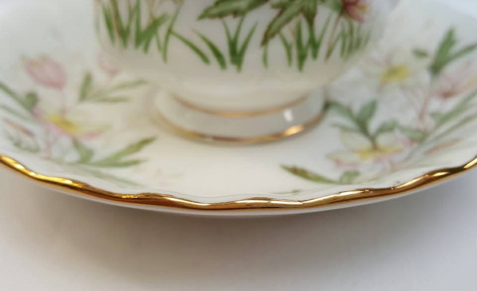 Royal Albert | Wild Flower of the Month — Wood Anemone | February | Duo | Bone China | 1987
