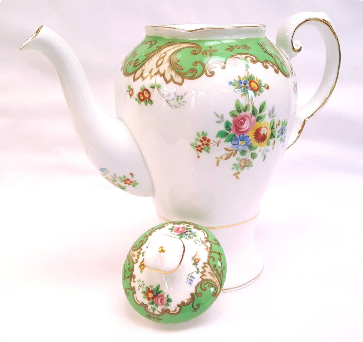 Tuscan Fine Bone China | 'Blenheim' Pattern | Part Coffee Set | 9 Pieces | Circa 1940s