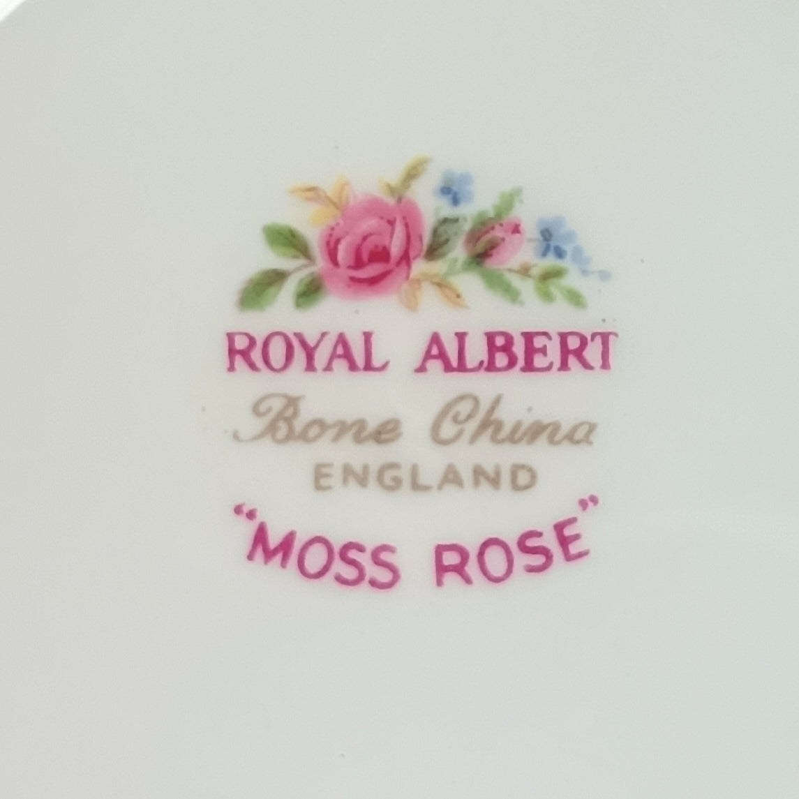 Royal Albert | Moss Rose | Tea Cup and Saucer | Bone China | England | c.1960s–1970s