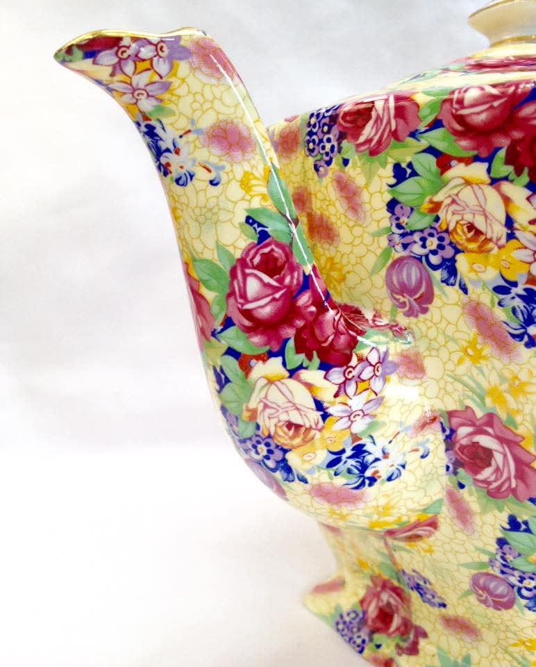 Grimwades Royal Winton | Welbeck | Chintz Teapot, Milk Jug and Open Sugar Basin | Earthenware | England | 1995 Revival