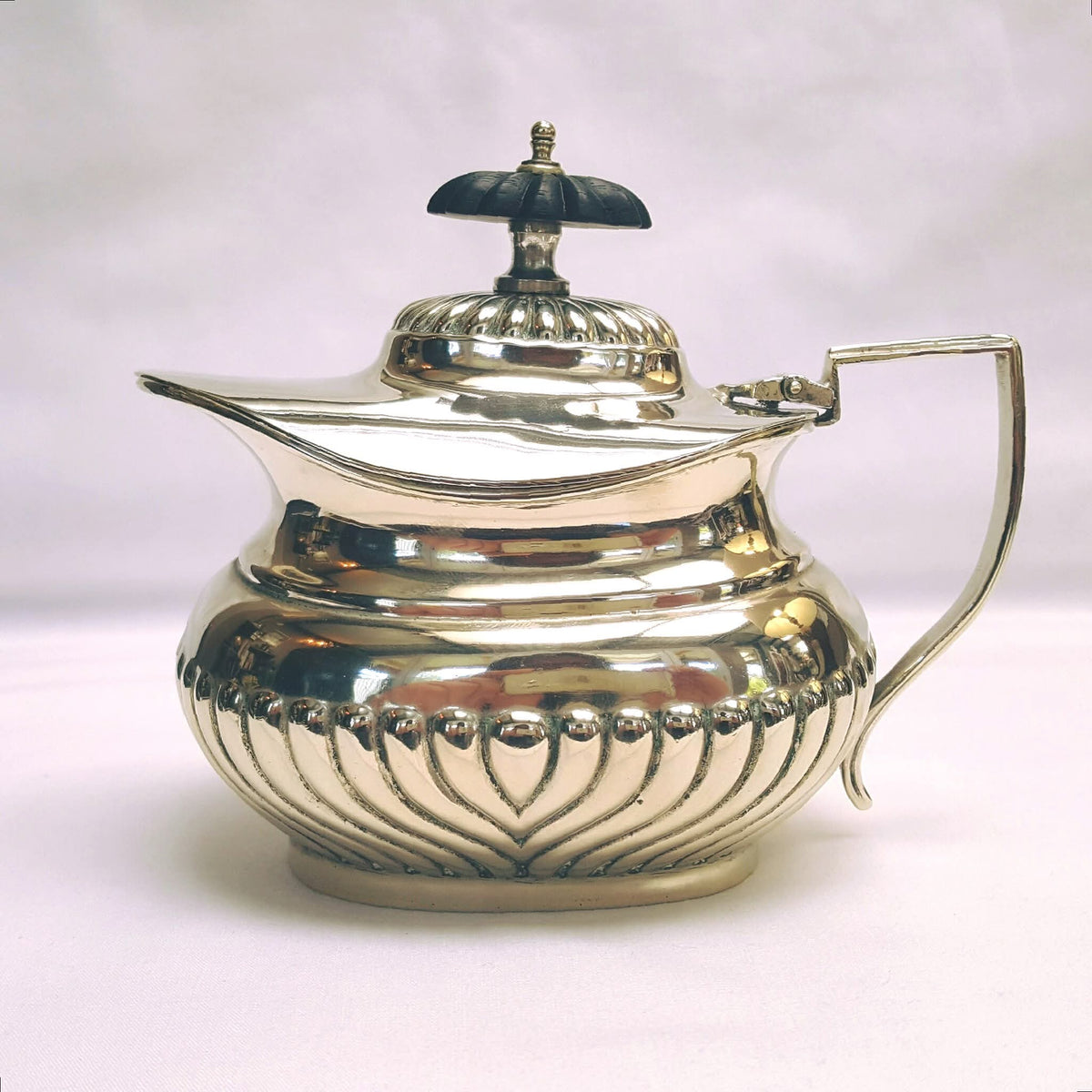 Antique Victorian Silver Plated 3-Piece Reeded Tea Set | Gilded Interiors | Teapot, Lidded Milk Jug & Sugar Bowl | Excellent Condition