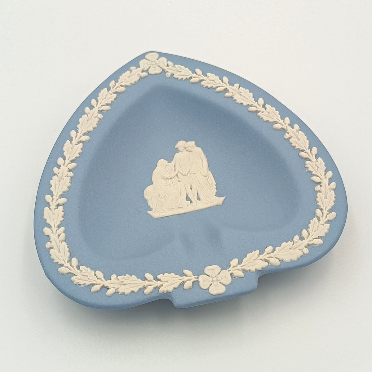 Wedgwood | Light Blue Jasperware | Spade-Shaped Bon-Bon Dish | Classical Figures | 1978