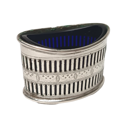 Antique George III Style Silver-Plated Open Salt Cellar