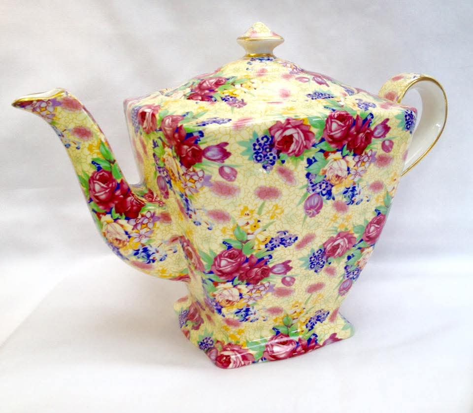 Grimwades Royal Winton | Welbeck | Chintz Teapot, Milk Jug and Open Sugar Basin | Earthenware | England | 1995 Revival
