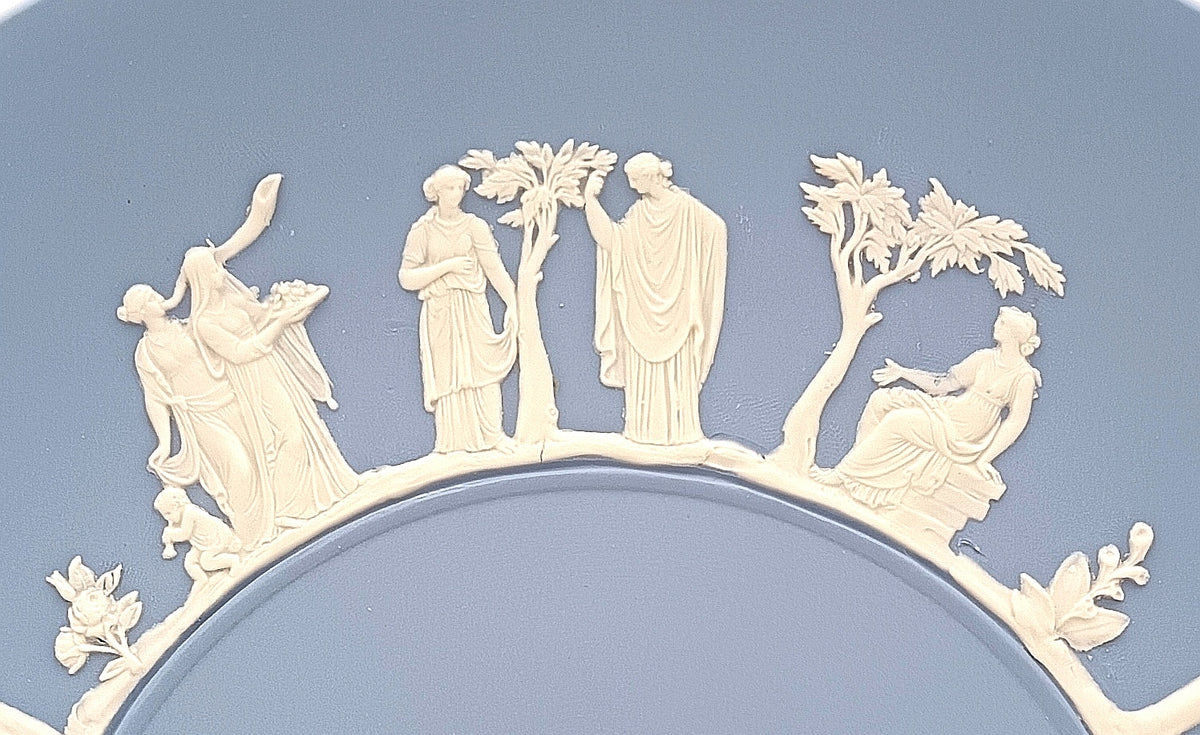 Wedgwood | Blue Jasperware | Classical Scenes | Decorative Plate | England, 1956