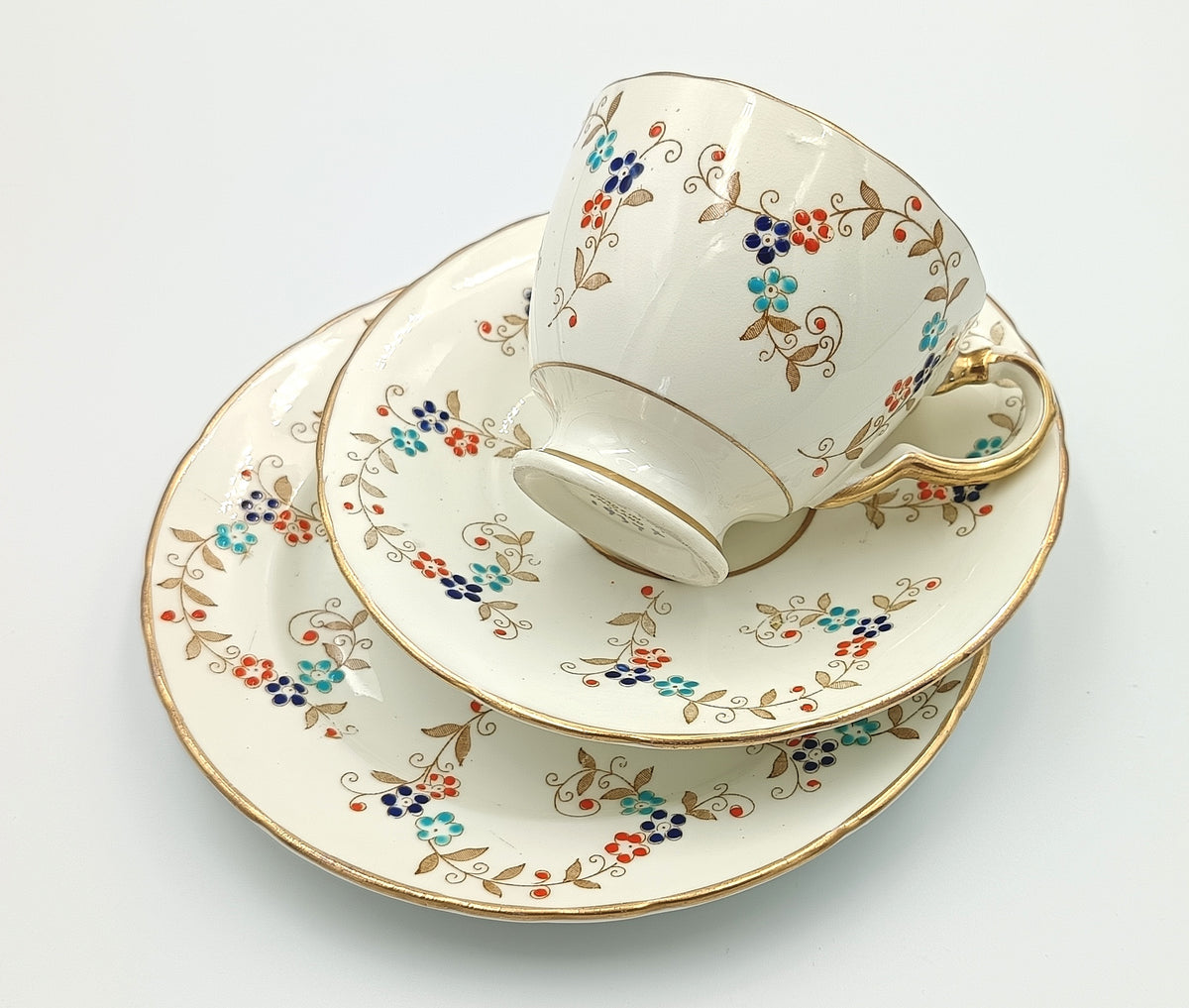 J. H. Middleton & Co. (Delphine) | Pattern 1937 | Tea Trio | Bone China | Longton, England, c.1930s
