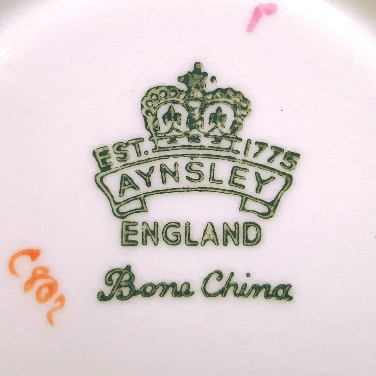 Aynsley | 'Summer Chintz' Pattern C802 | Part Tea Service — Three Trios, Milk Jug & Sugar Bowl | Bone China | Circa 1940s | Excellent Condition