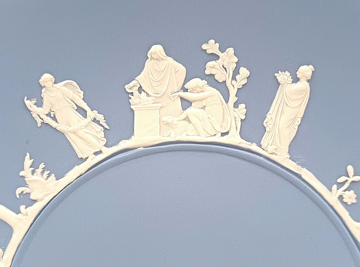 Wedgwood | Blue Jasperware | Classical Scenes | Decorative Plate | England, 1956