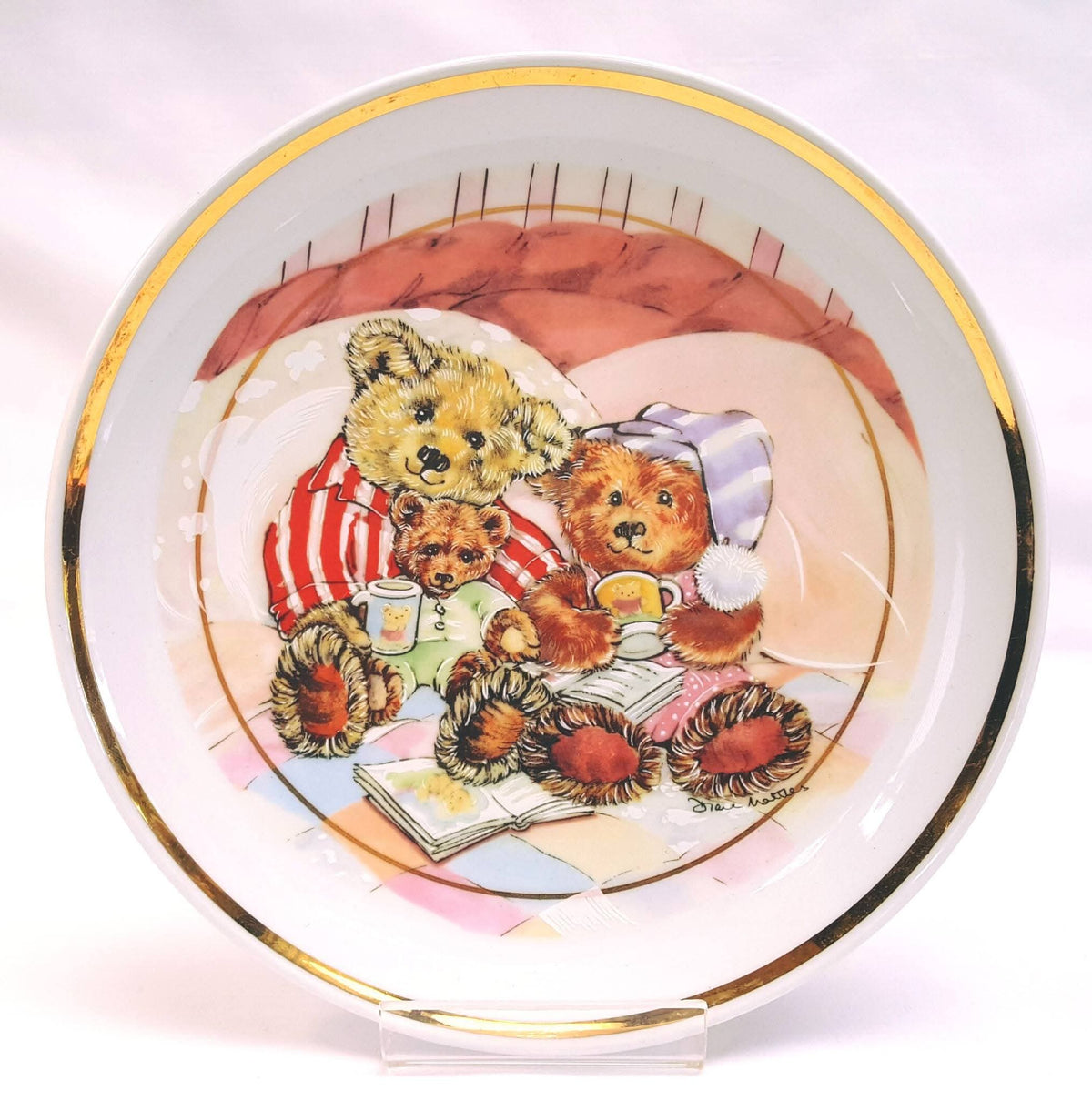 Various Makers | Teddy Bear Cabinet Plates | Collection of Six | Circa 1980s–1990s
