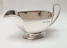 Load image into Gallery viewer, Elegant Art Deco Hallmarked Sterling Silver Sauce Boat – Hawksworth Eyre Birmingham 1934 | Timeless English Tableware
