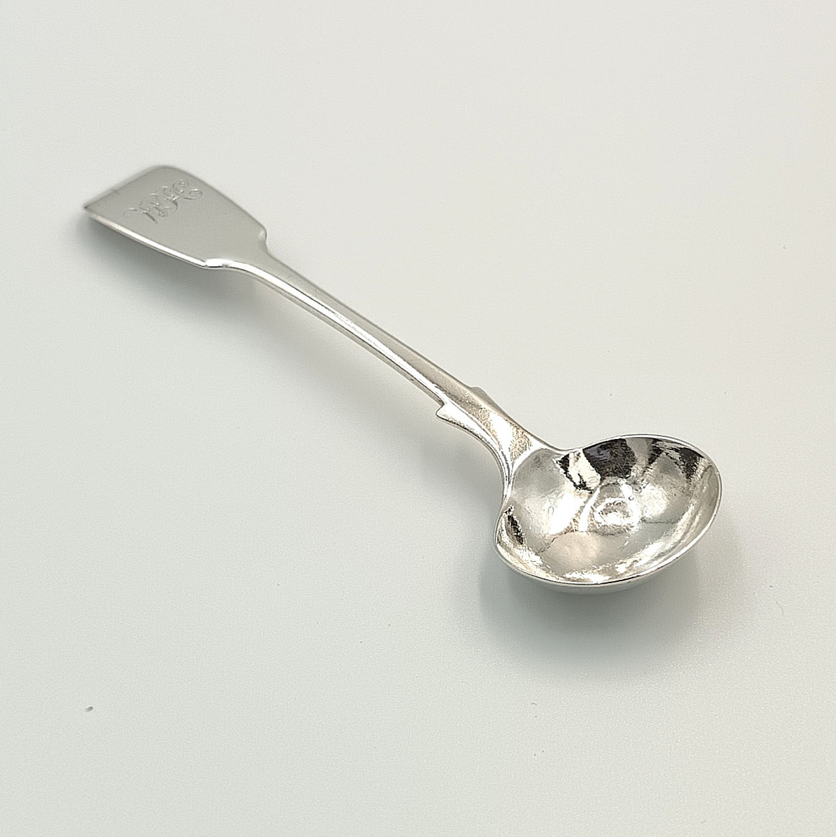 James & Josiah Williams | Fiddle Pattern | Sterling Silver Salt Spoon | Exeter 1859