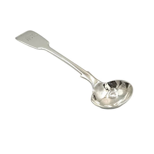 James & Josiah Williams | Fiddle Pattern | Sterling Silver Salt Spoon | Exeter 1859