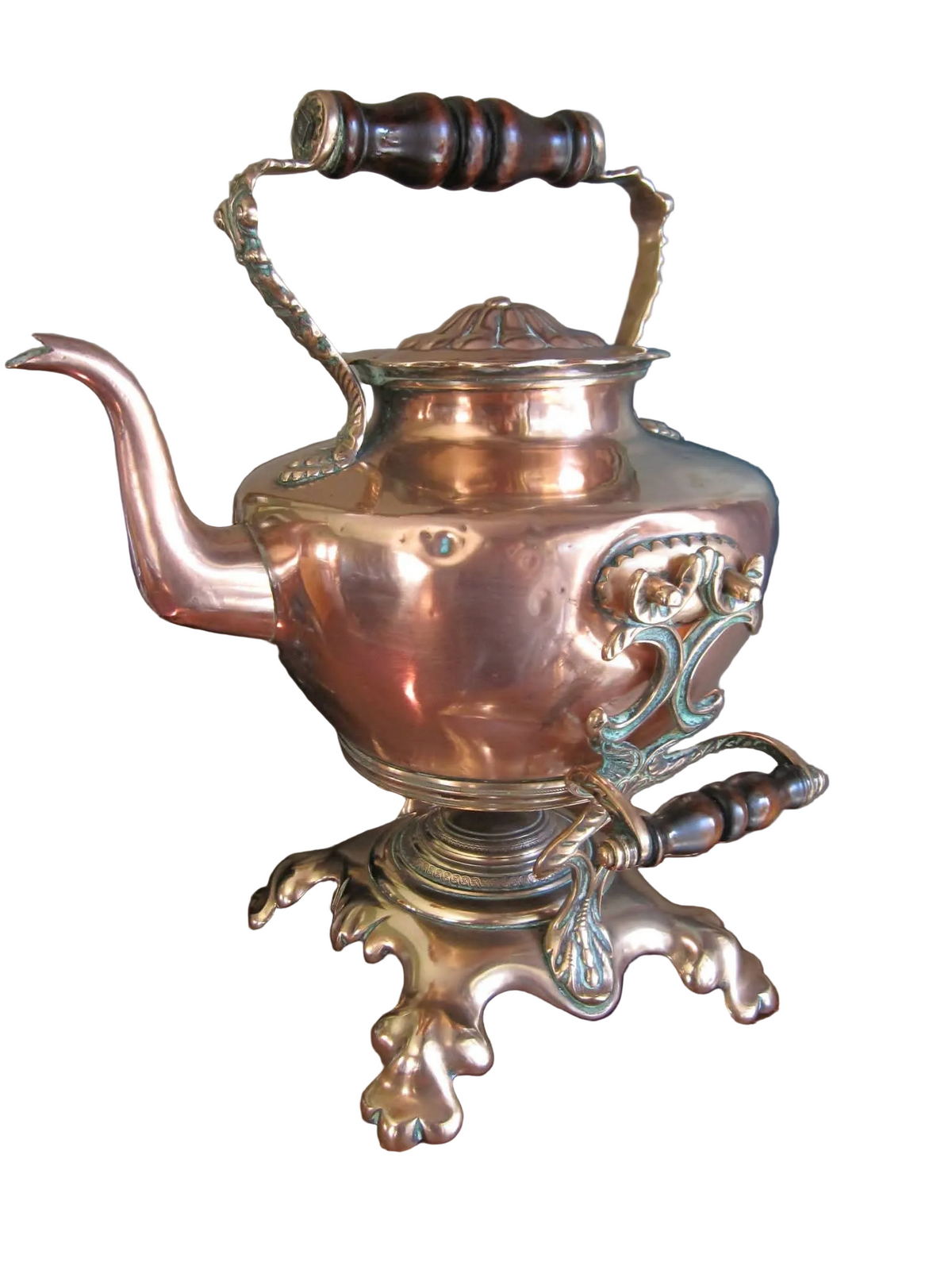 Antique Copper & Brass | Spirit Kettle on Stand with Burner | Victorian | England | c.1860–1900