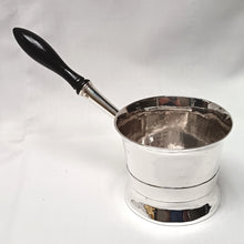 Load image into Gallery viewer, Antique Sterling Silver Brandy Saucepan with Ebony Handle – Elegant Collectible Tableware
