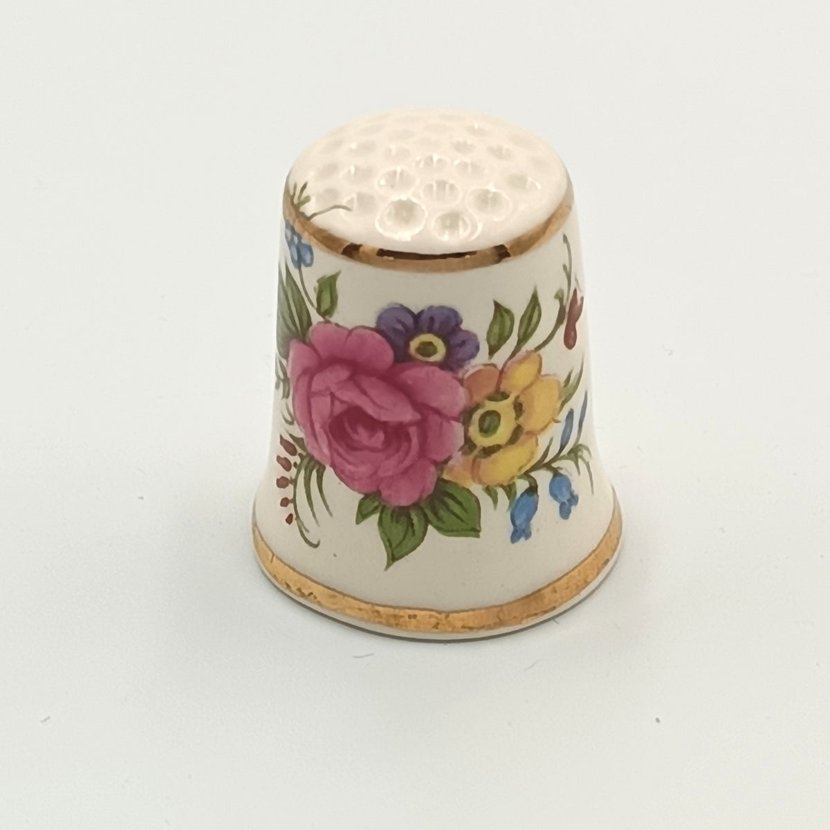Mason's Patent Ironstone | Collector's Thimble | Floral Bouquet | England