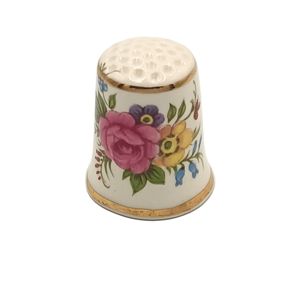 Mason's Patent Ironstone | Collector's Thimble | Floral Bouquet | England