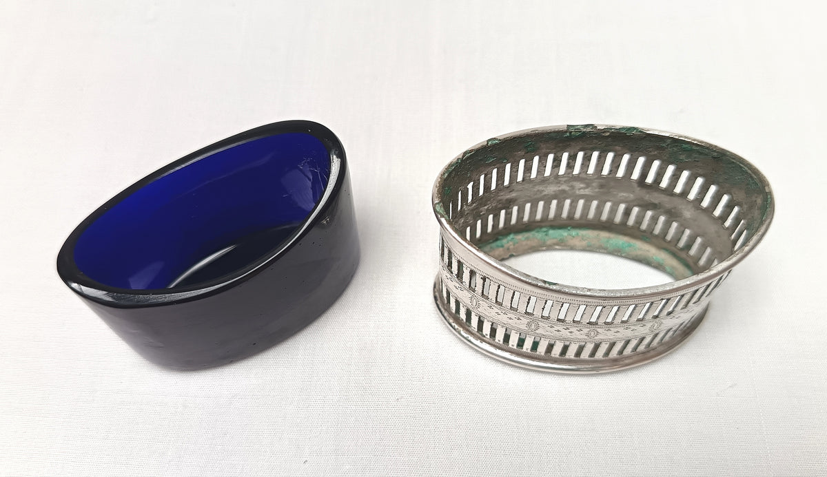 Antique George III Style Silver-Plated Open Salt Cellar
