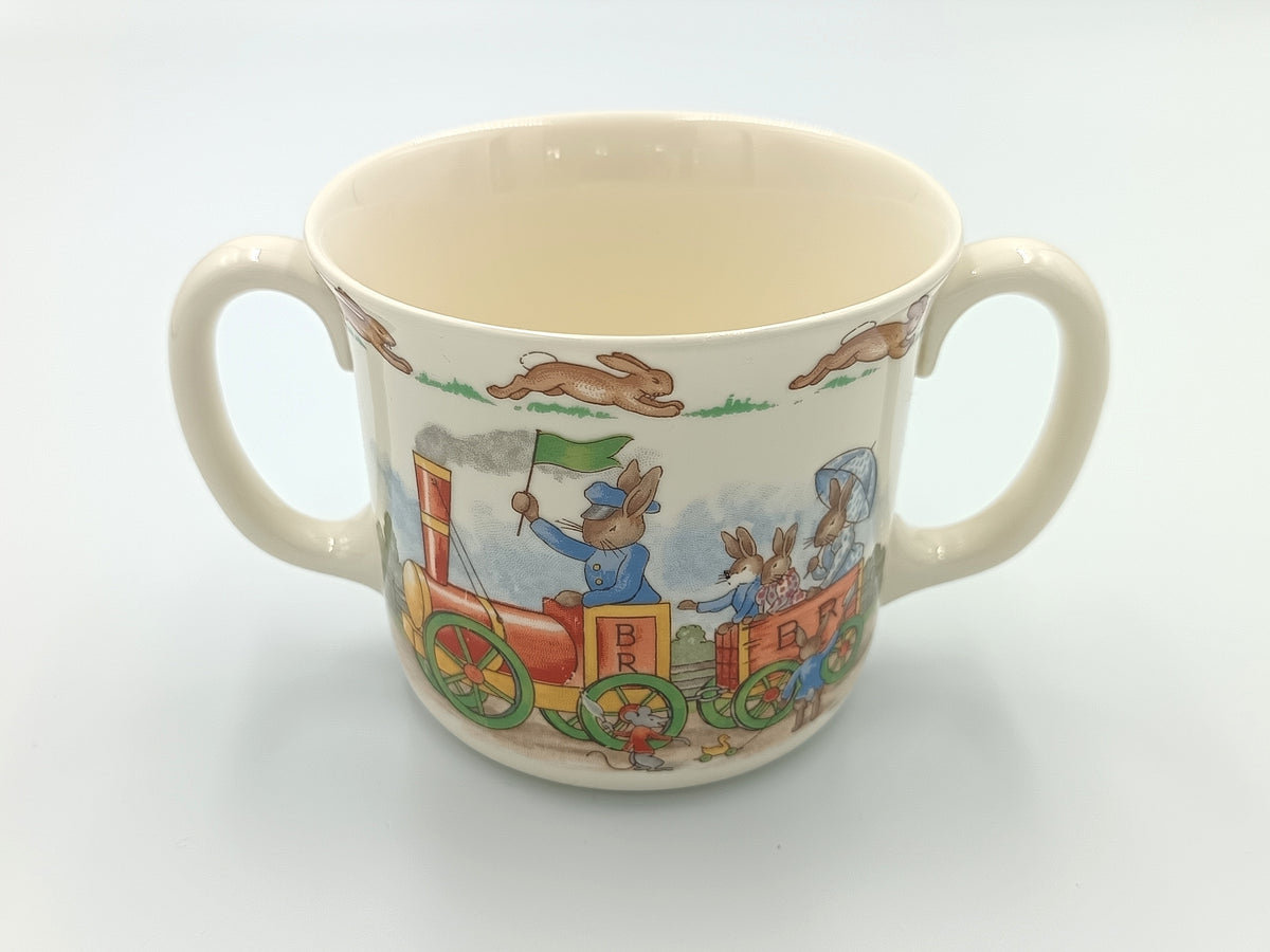 Royal Doulton | Bunnykins | Two-Handled Child's Mug | Fine Bone China | England, 1984 — Golden Jubilee Celebration