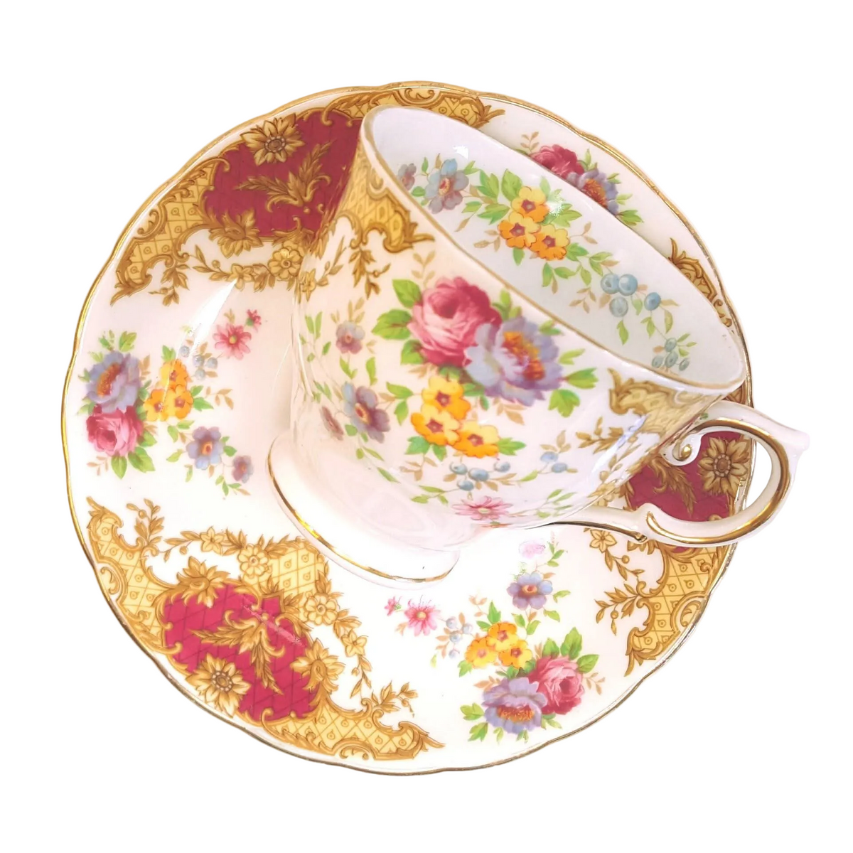 Tuscan Fine English Bone China | Provence | Two Duos (Cup & Saucer) | Pattern C18497 | Circa 1940s–1950s