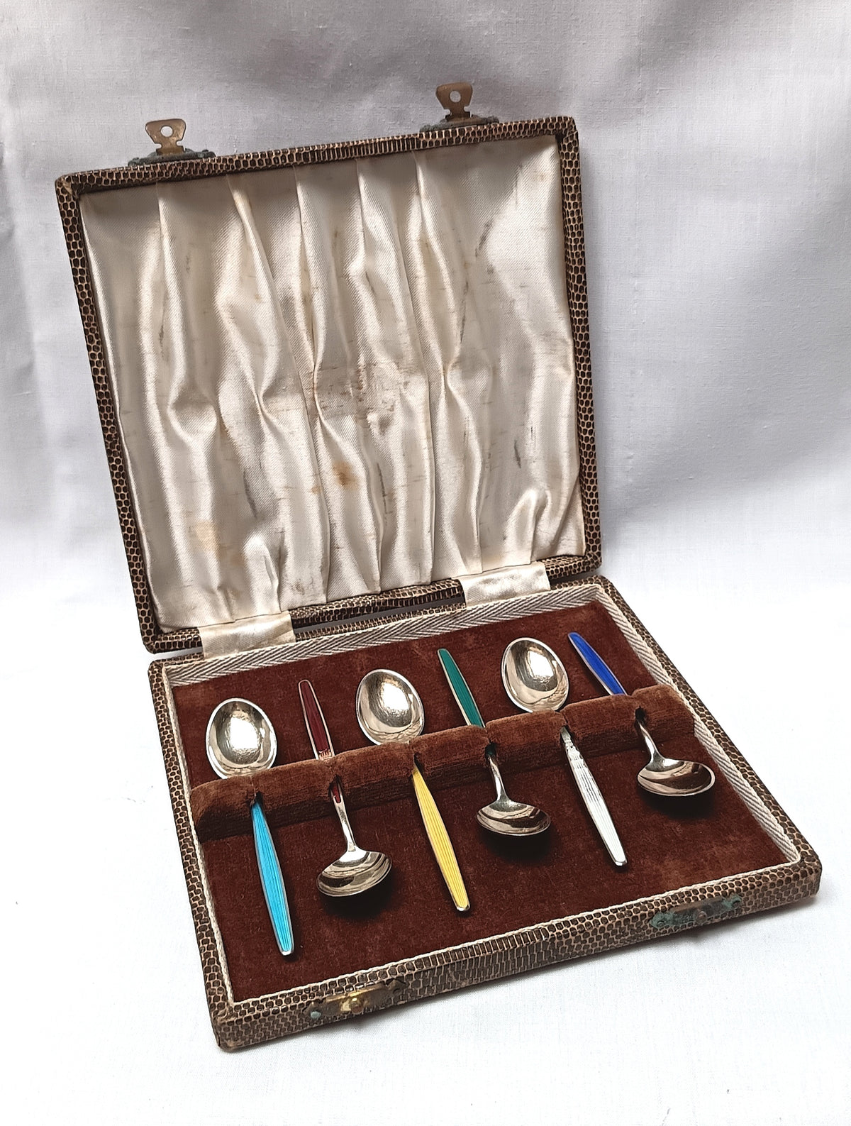 Mid-Century Norwegian Hallmarked Sterling Silver Spoon Set
