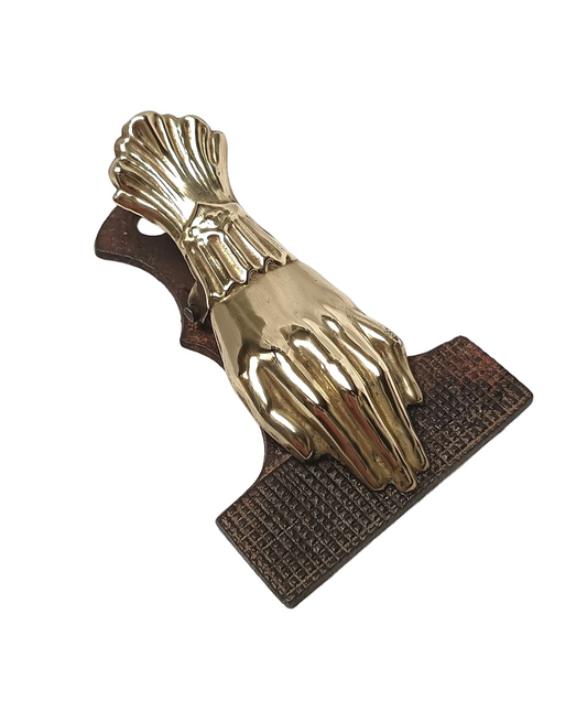 Victorian Brass Hand Paper Clip Holder – English 1880