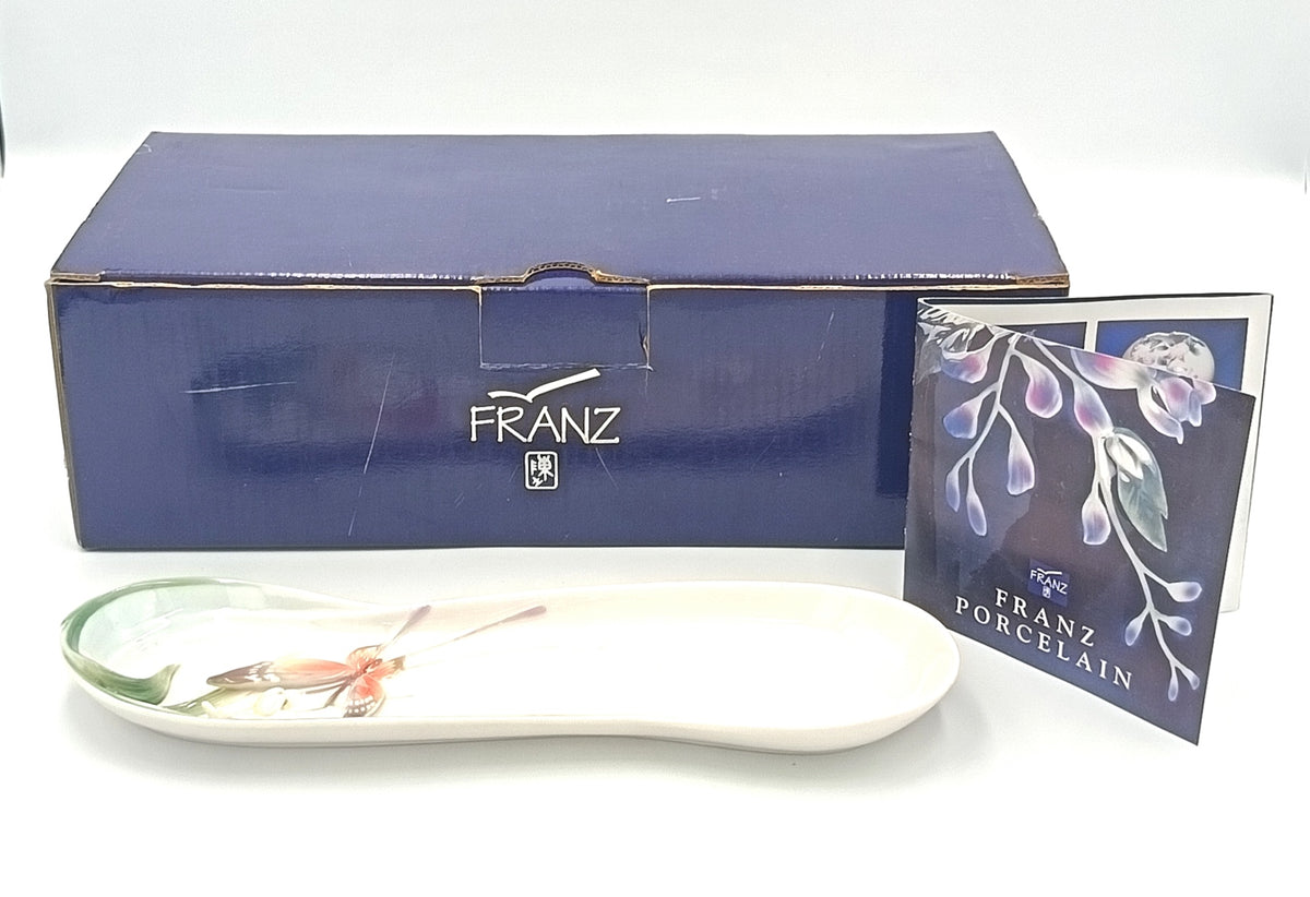 Franz Porcelain Collection | Papillon Butterfly | Spoon Rest | FZ01267 | Designed by Jen Woo & William Ho | c.2004