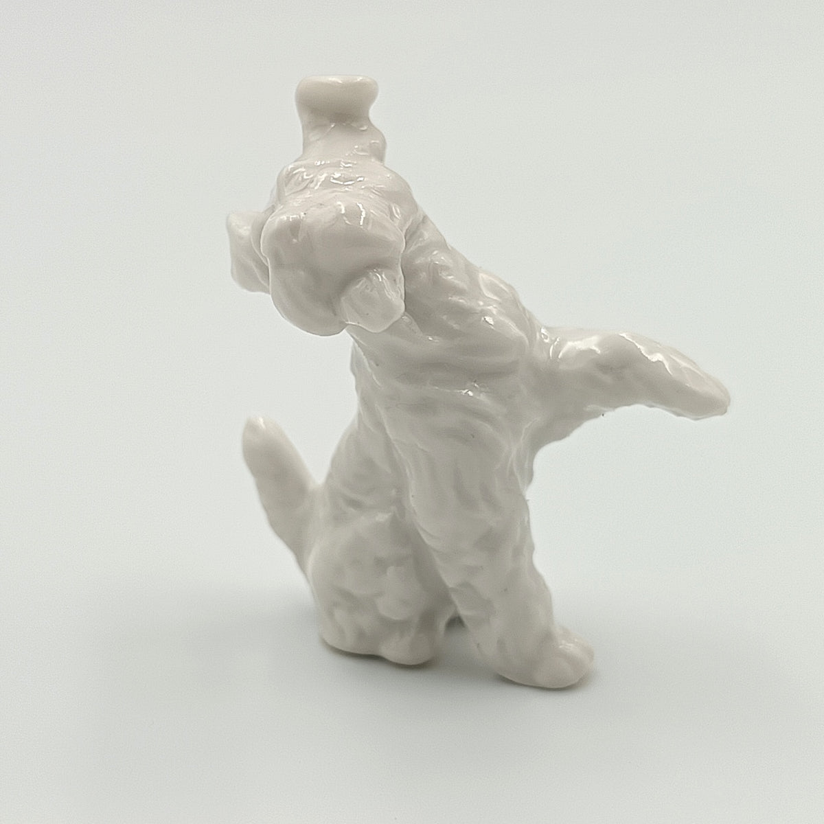 Rosenthal | White Porcelain Miniature Terrier Figurine | Wire Fox Terrier Puppy | Germany | c.1970s