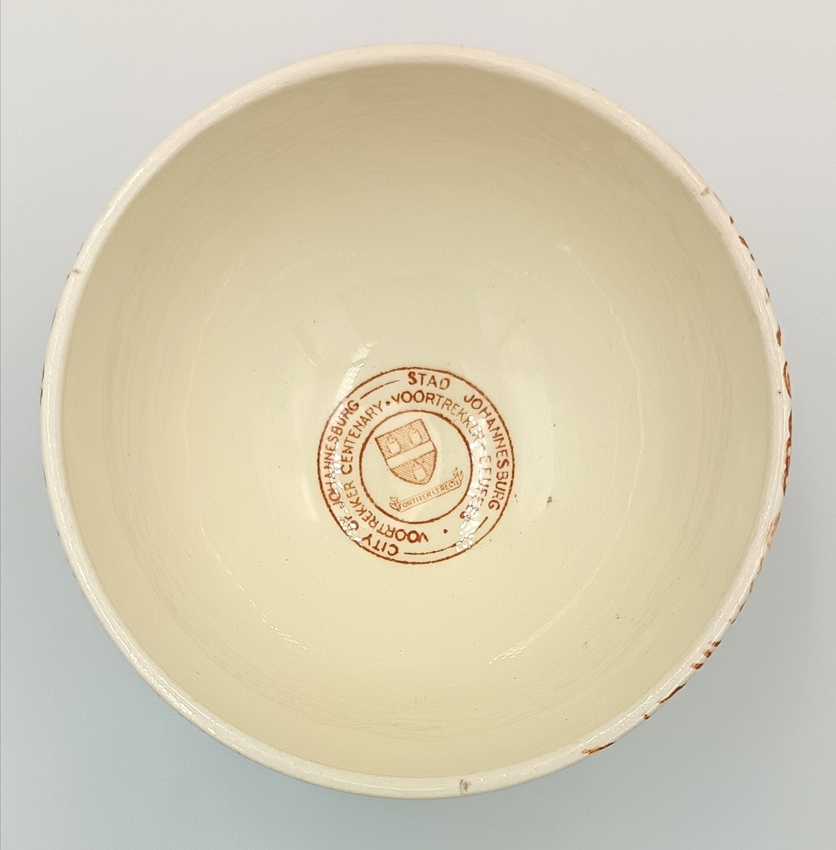 N.V. De Sphinx (Attributed) | Voortrekker Centenary Commemorative Bowl | 1838–1938 | City of Johannesburg Issue