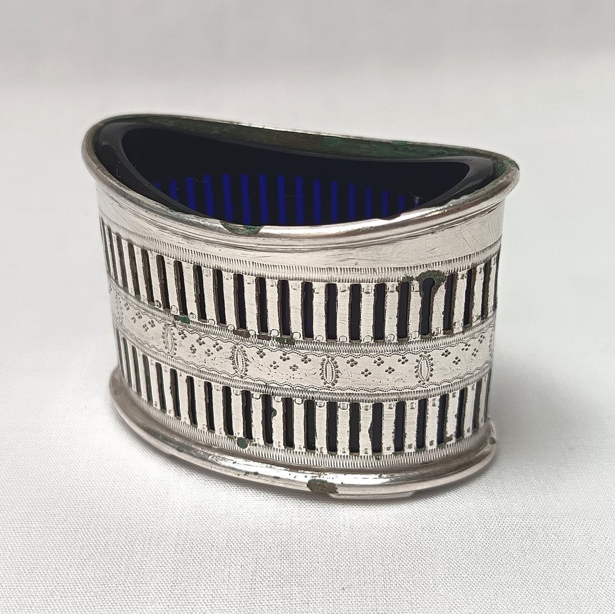 Antique George III Style Silver-Plated Open Salt Cellar