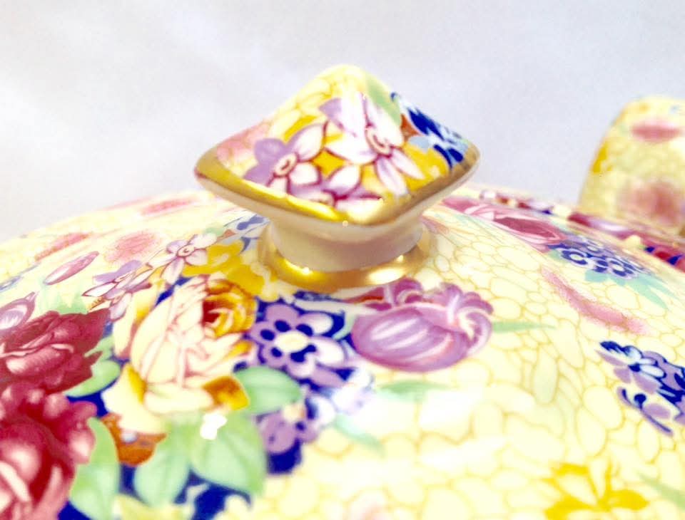 Grimwades Royal Winton | Welbeck | Chintz Teapot, Milk Jug and Open Sugar Basin | Earthenware | England | 1995 Revival