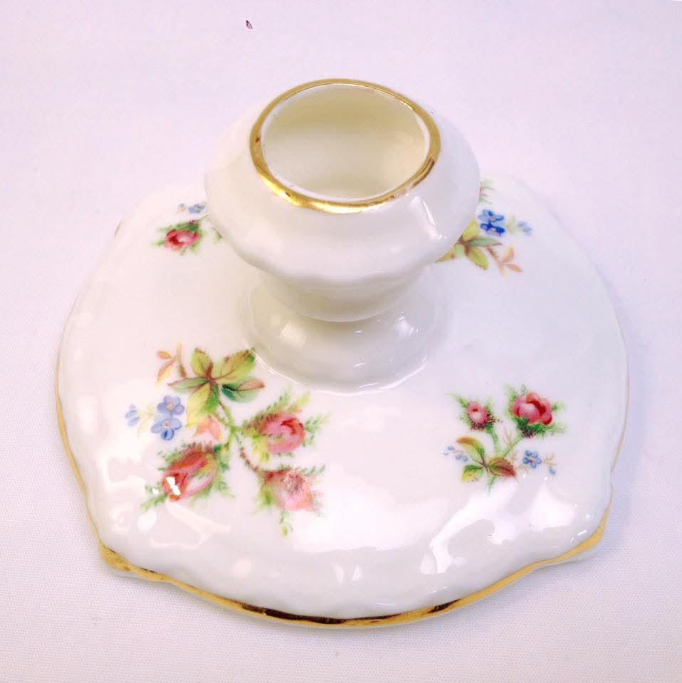 Royal Albert | Moss Rose | Trio & Three Candlesticks | Bone China | England, 1956–